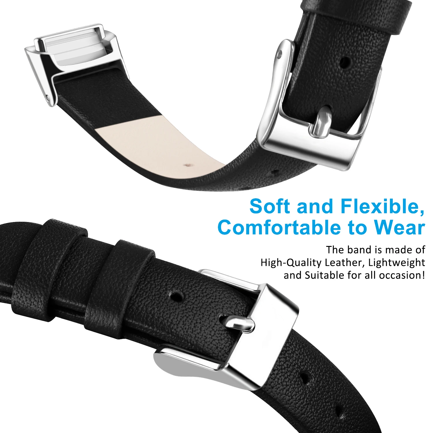 Correa de cuero genuino para Fitbit Luxe, repuesto de correa de reloj ajustable, pulsera para Fitbit Luxe