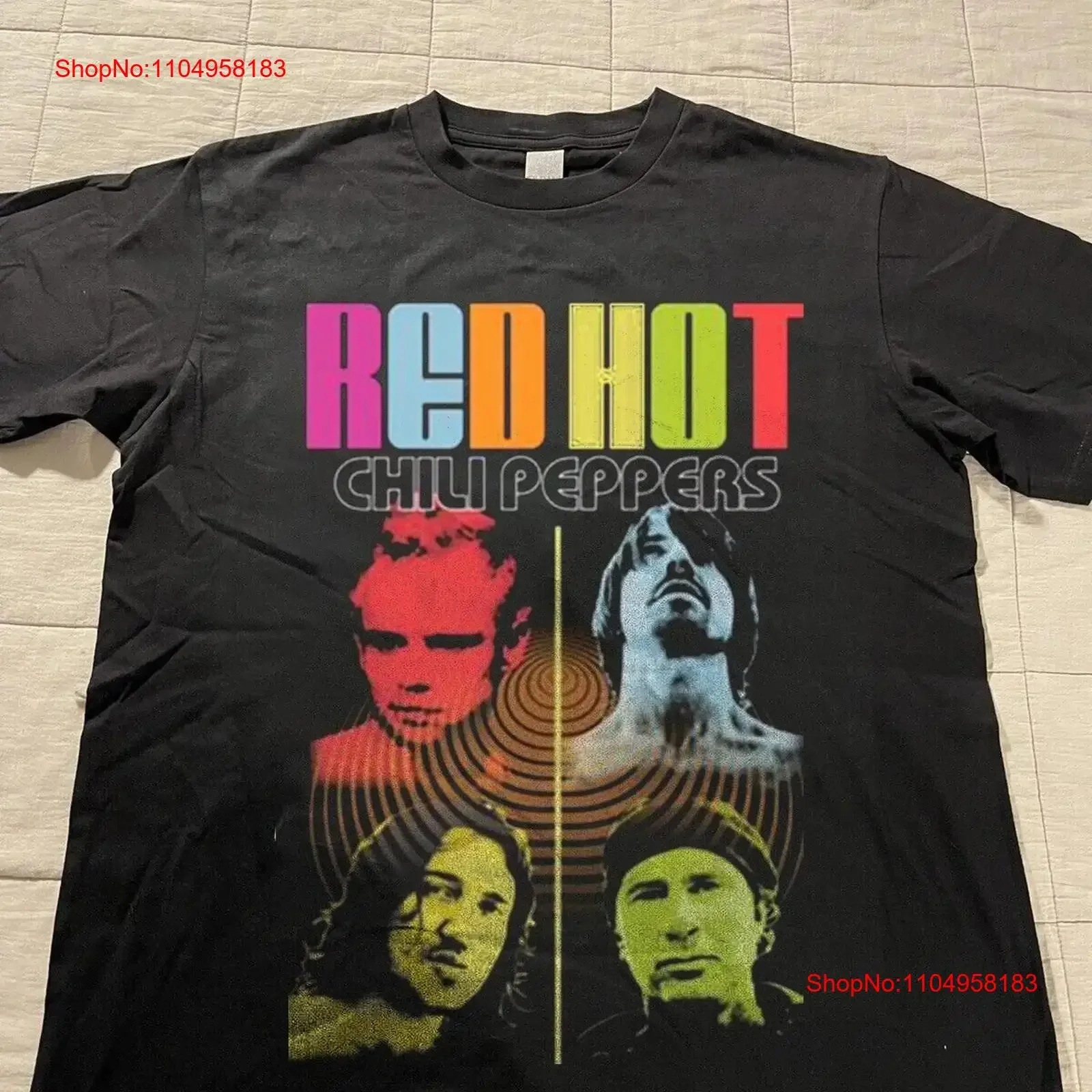 

Черная футболка Red Hot Chilli Pepper, все размеры AHN01851, винтажный стираный модный топ для повседневной носки, универсальный, удобный