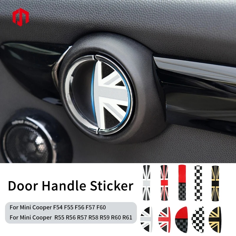

Car Door Handle Decoration Leather Sticker For Mini Cooper JCW F56 F60 F55 F54 R56 R60 R55 Countryman Car Interior Accessories