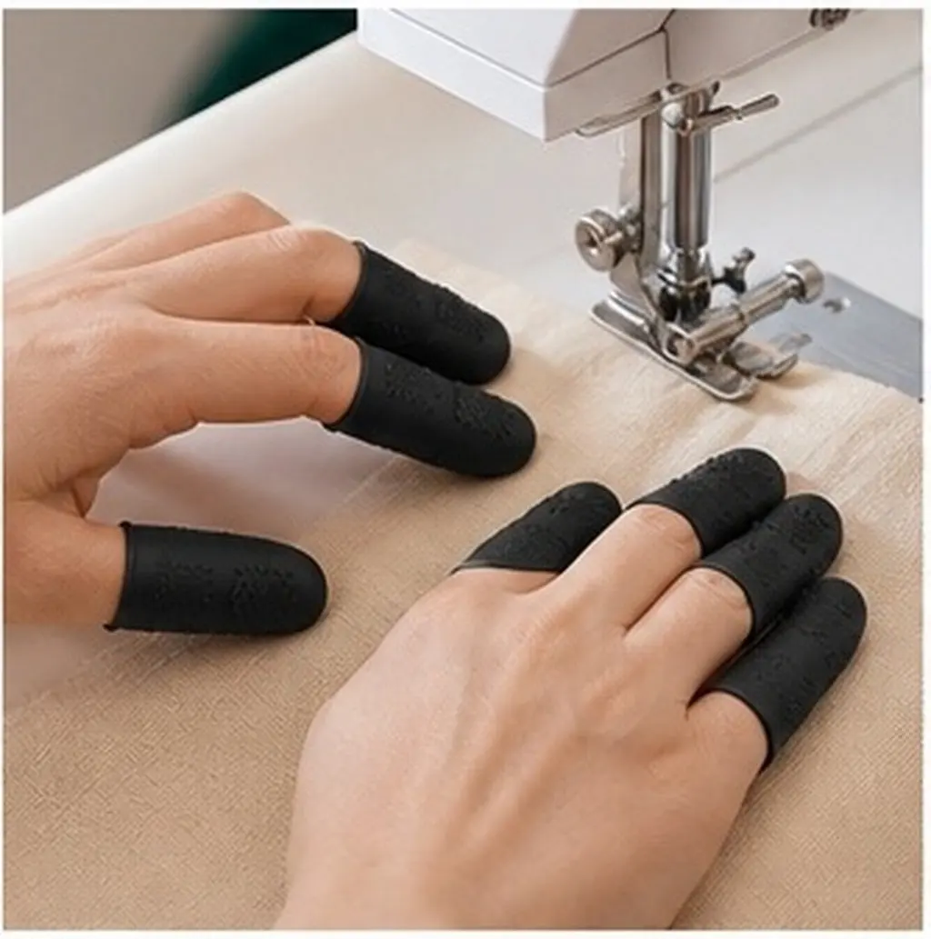 12Pcs Silicone Finger Caps Soft Flexible Heat Resistant Reusable Fingertip Shields for Sewing Scrapbooking Hot Glue Ironing