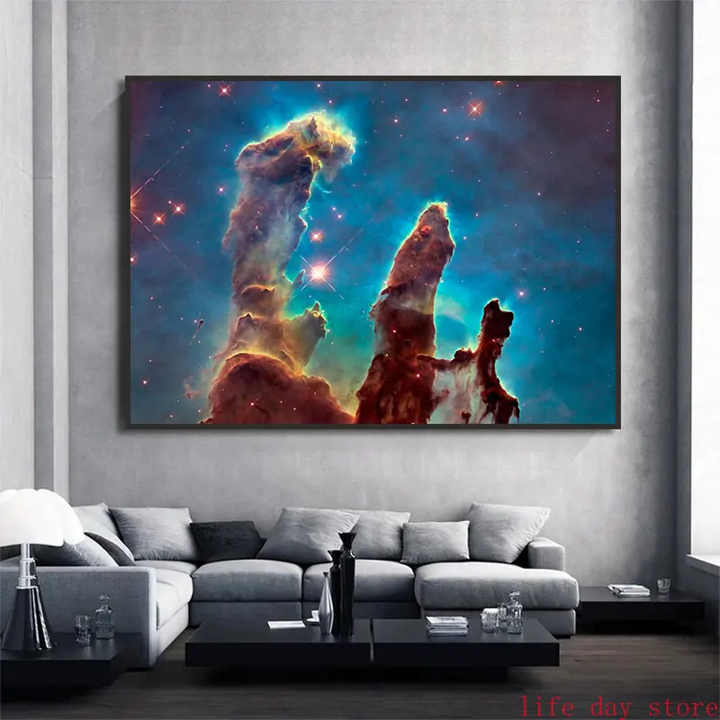 Universe Science Milky Way Black Hole Explained Poster Galaxy Canvas Painting  Print Wall Art Pictures Kids Room Home Decor