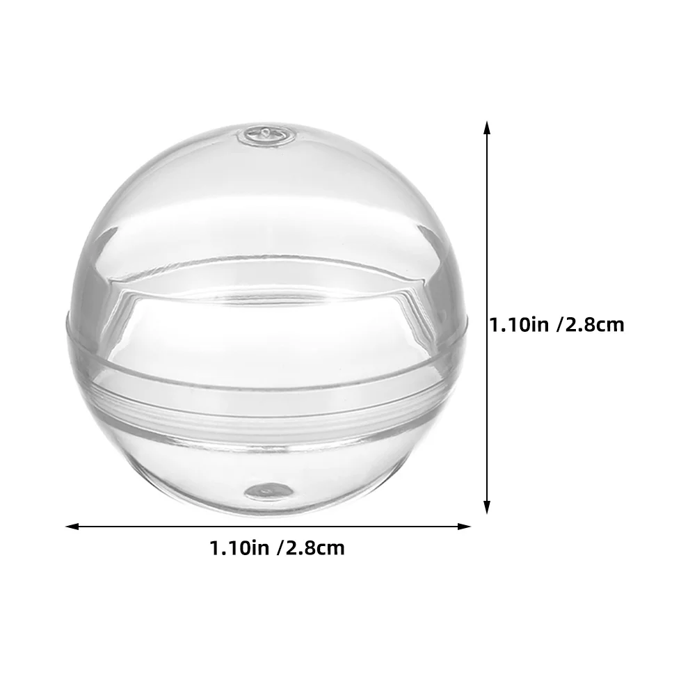 Capsules transparentes rechargeables, 150 pièces, boules rondes claires pour distributeurs automatiques, stockage de perles, fournitures artisanales, balles de jeu
