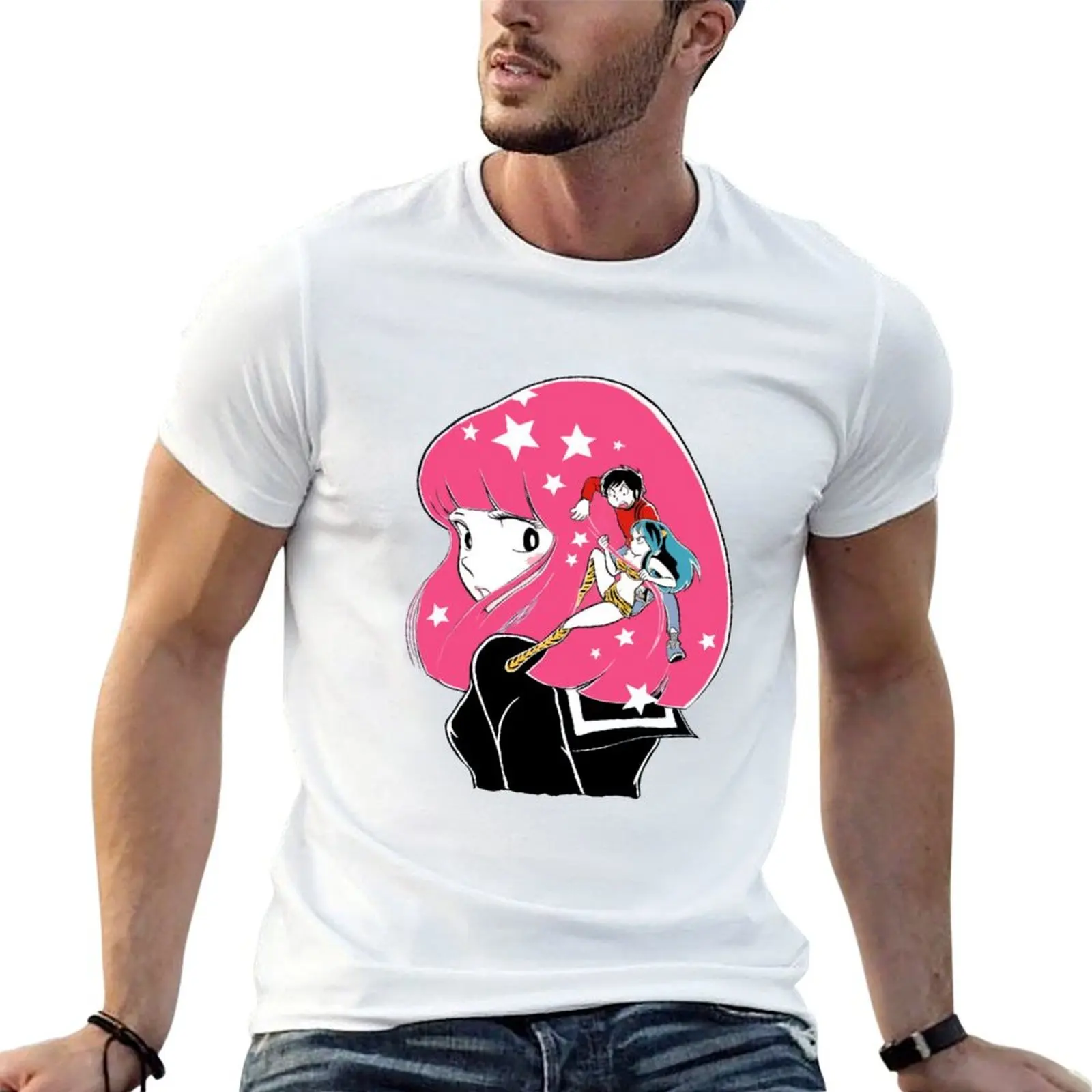 Lum & Shinobu Urusei Yatsura T-shirt customs aesthetic clothes kawaii clothes t shirt men