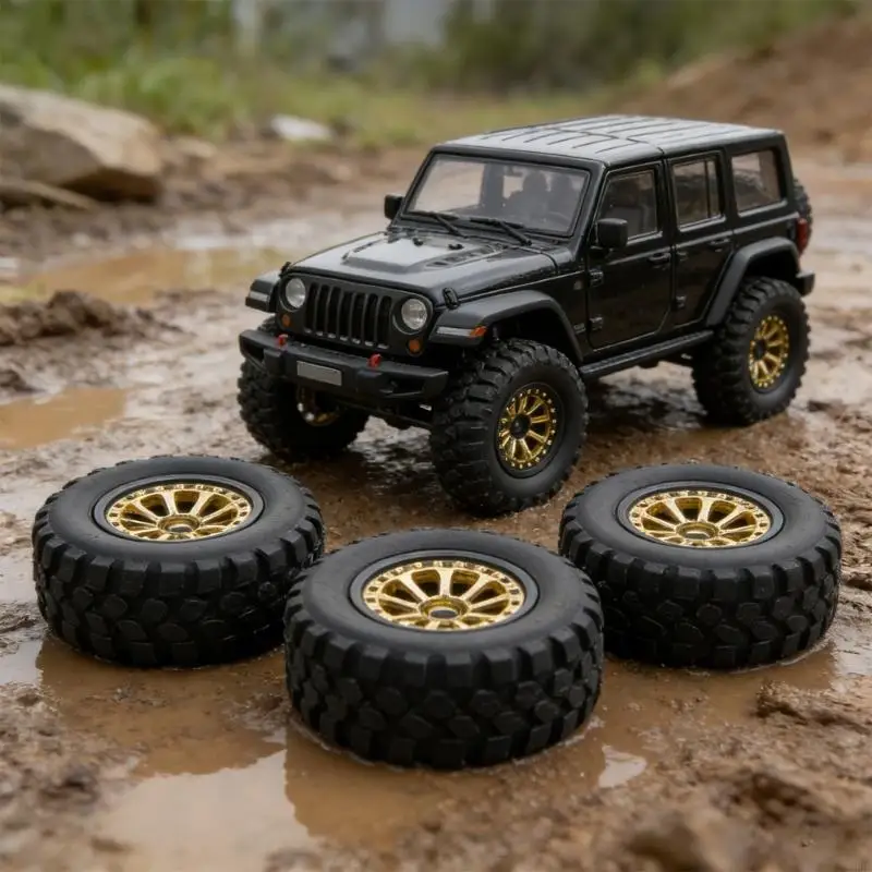 1/30 Scale Remote Control Car Wheel And Tire Set Featuring High pull Foam For SCX30 Off Road Models Better execution A2UB