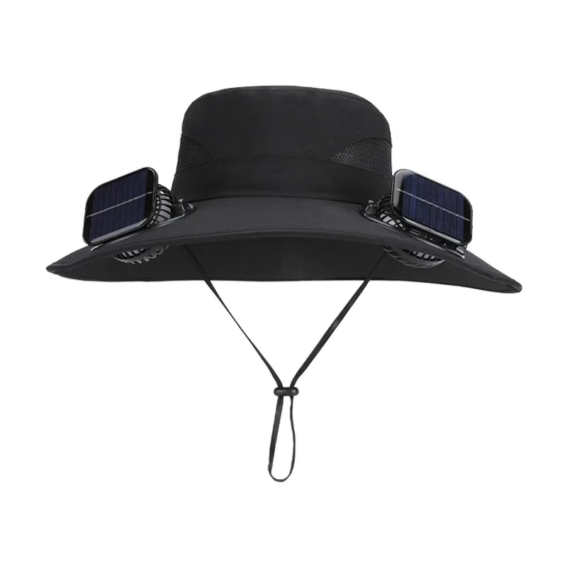 Premium Solar Double Fan Protective Hat Large Eaves Breathable Summer Garden Protective Sun Hat view 5