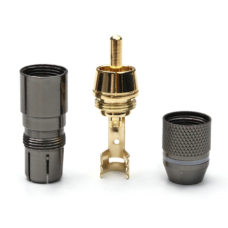 YT 12PCS 24K Gold Plated Copper Monsters Banana Plug Connector for Speaker Cable Adapter Audio Video Zinc Alloy Connectors