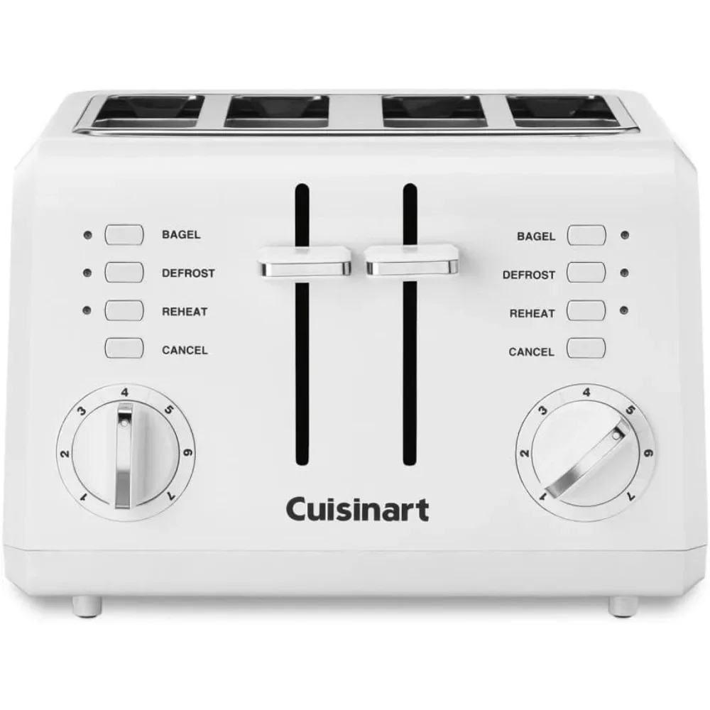 

Toasters 4 Slice Compact Plastic Toaster, New, Multiple Toasting Functions, 7-Setting Shade Dial