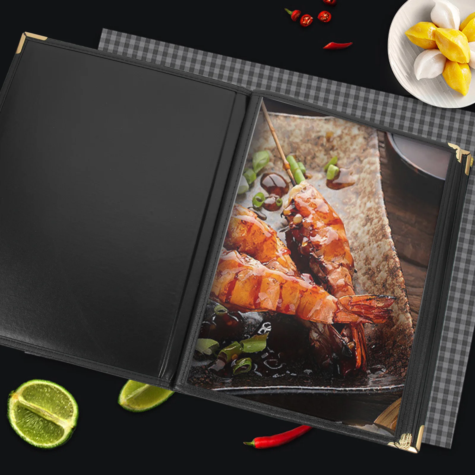 Clear PVC Menu Cover Protective Sleeve Holder Folder for Restaurant Coffee Bar Menu Book Display Organizer Restaurant Supply