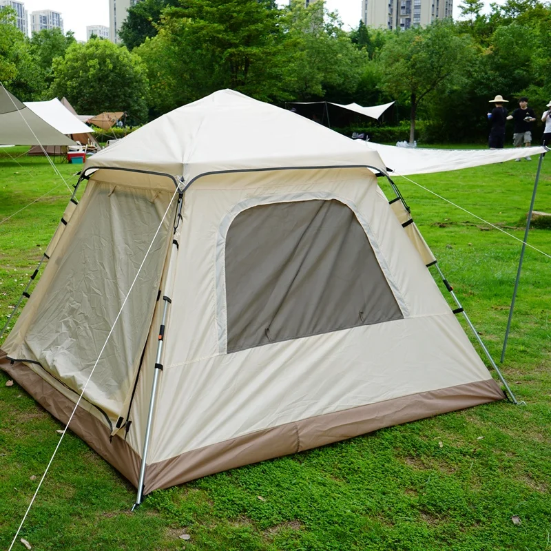 Wholesale Portable Aluminum Pole 3-4 Person Automatic Camping Tent Pop Up Hiking Instant Tent