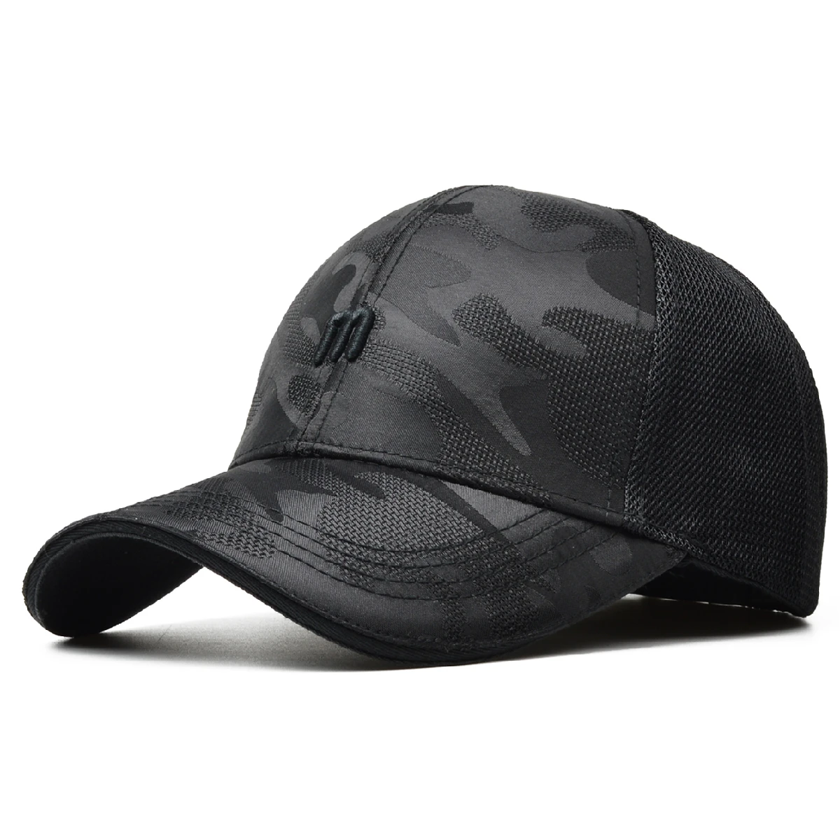 Embroidery M Letter Baseball Caps for Men Women Summer Mesh Hat Camouflage Sunscreen Breathable Dad Hat