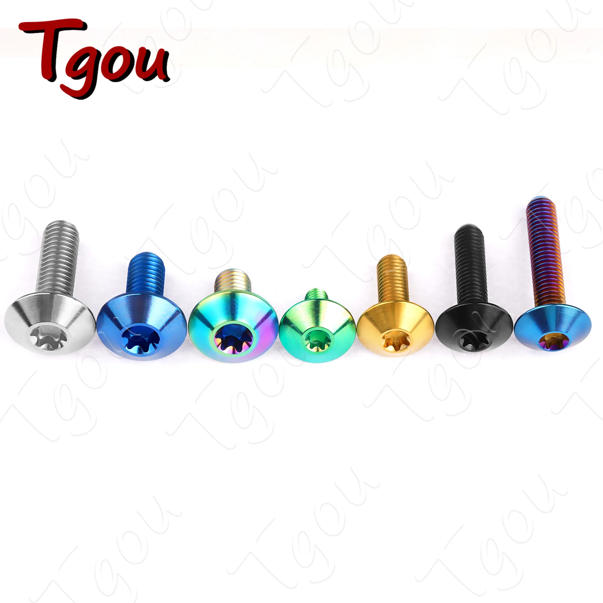Tgou Titanium Bolt M5x12/15/20/25mm Torx T25 Head Screw for Motorcycle Bicycle 2pcs