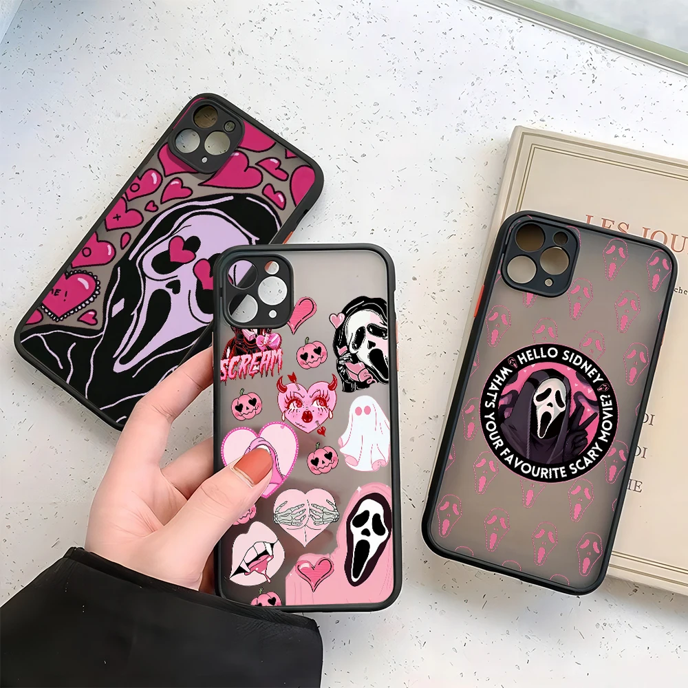 Ghostface Fear Scream Phone Case For Xiaomi Redmi Note 13 12 11 10 10C 10X 9 9A 9T 9C 8 7 Pro Plus 5G Matte Transparent Cover