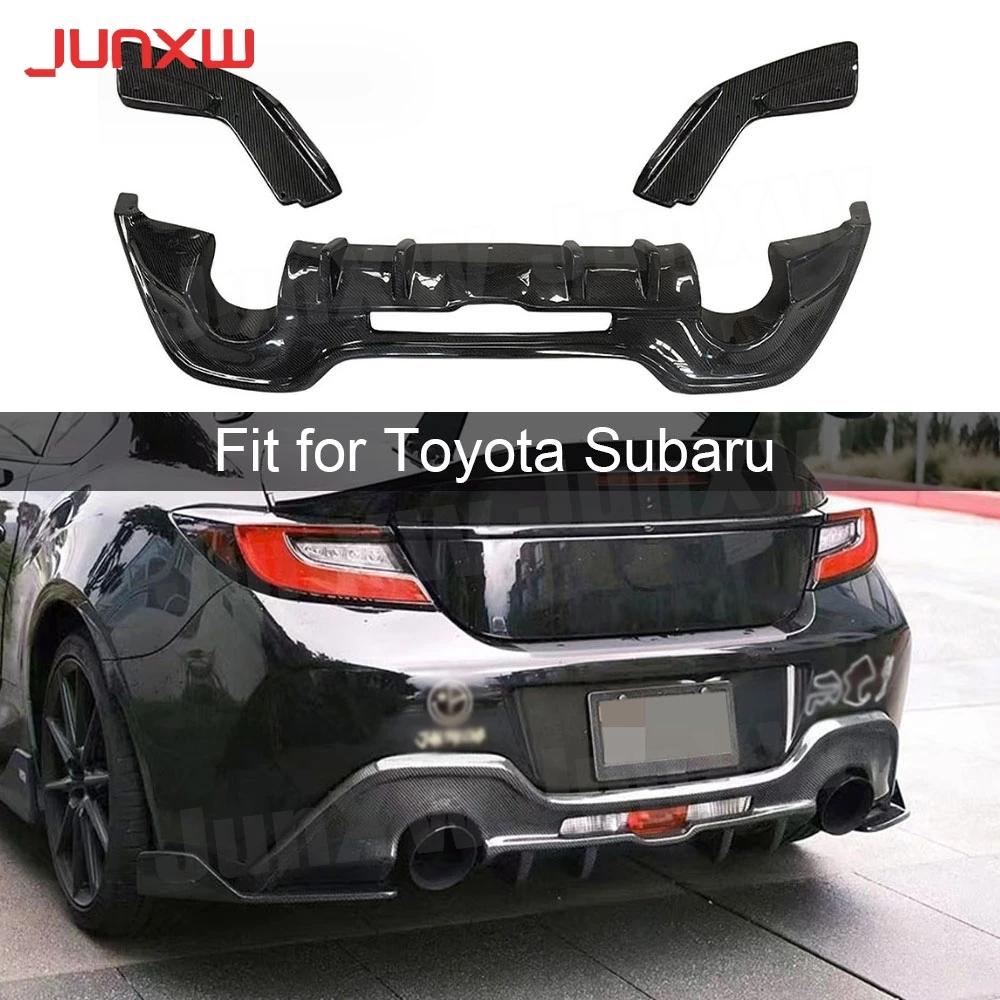 

Carbon Fiber Rear Lip Diffuser With Canard for Toyota GR86 Subaru BRZ 2022 2023 FRP Rear Lip Spoiler Car Accessories Body Kits