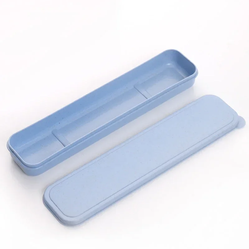 21/23/24/28cm PP Portable Travel Tableware Storage Box Case Food Grade Dinnerware Kitchen Fork Spoon Box For Kid School Cutlery