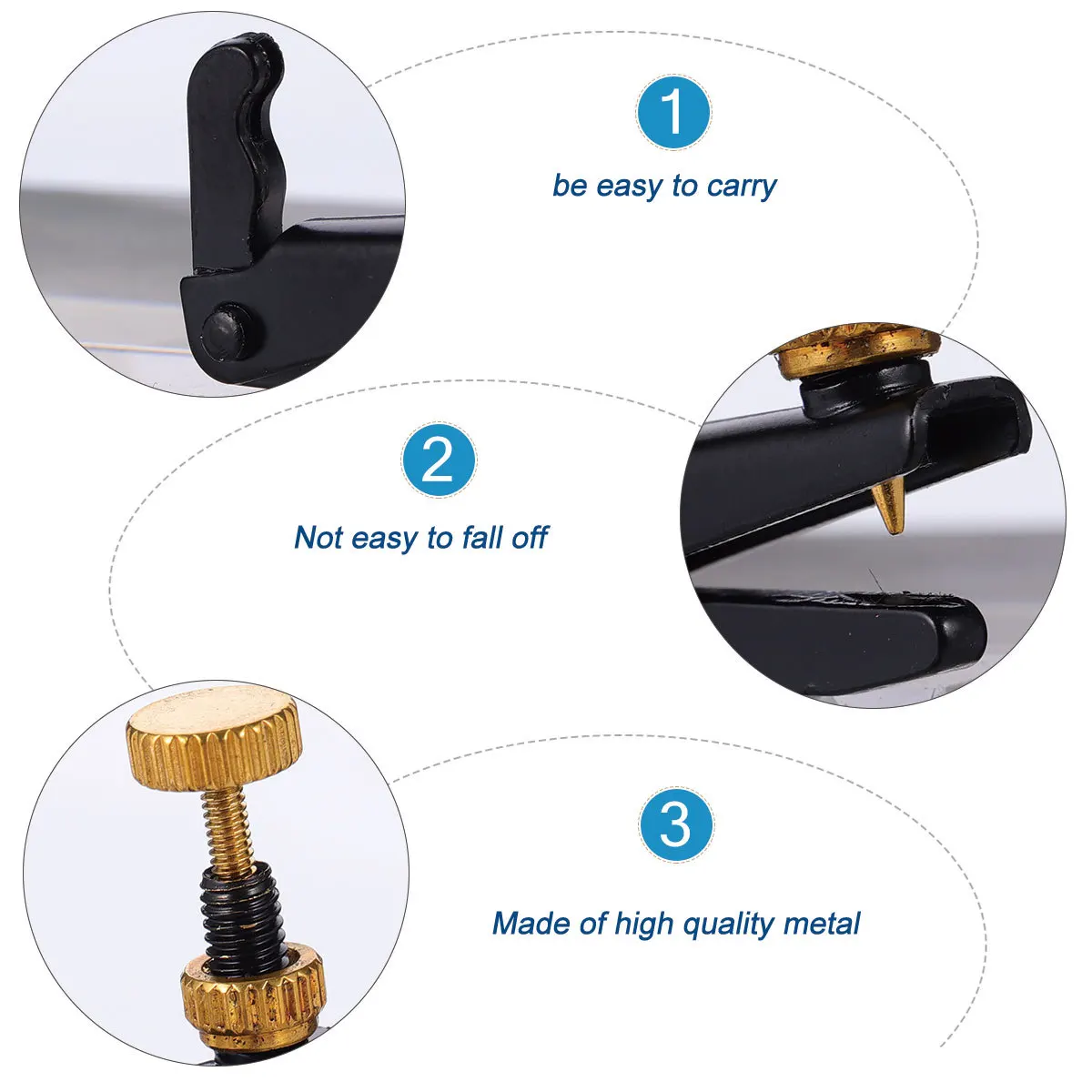 

4Pcs Violin String Adjuster Metal Fine Tuner Groove Design Accurate Silent Pitch Adjuster for Violin Beginners