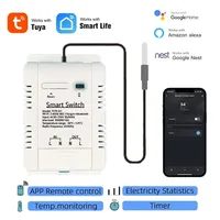 Tuya Smart Temperature Switch 16A 3000W with Energy Consumption Monitoring Intelligent Thermostat Compatible with Alexa Google