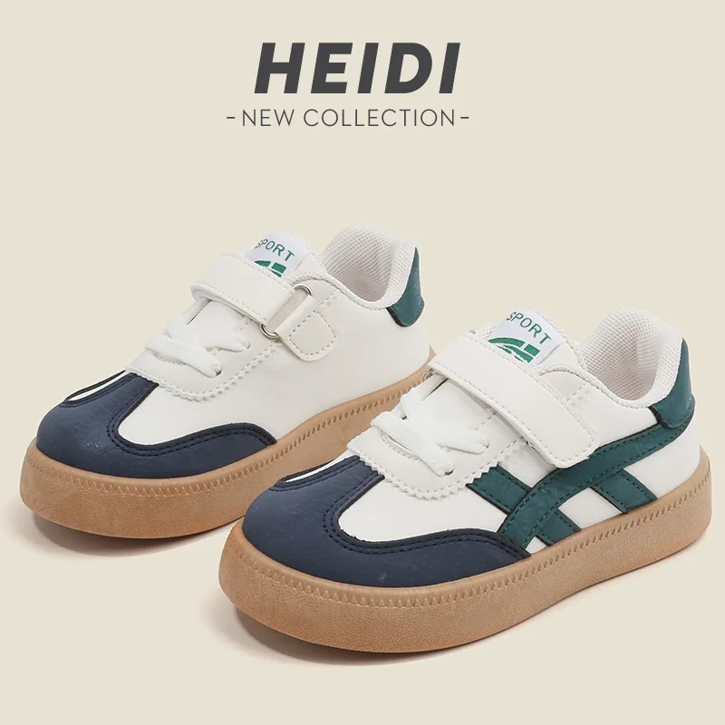 

Детские весенне-осенние кроссовки на мягкой подошве, повседневная обувь с цветными блоками, обувь для девочек, моральная тренировочная обувь, белые туфли на липучке для мальчиков