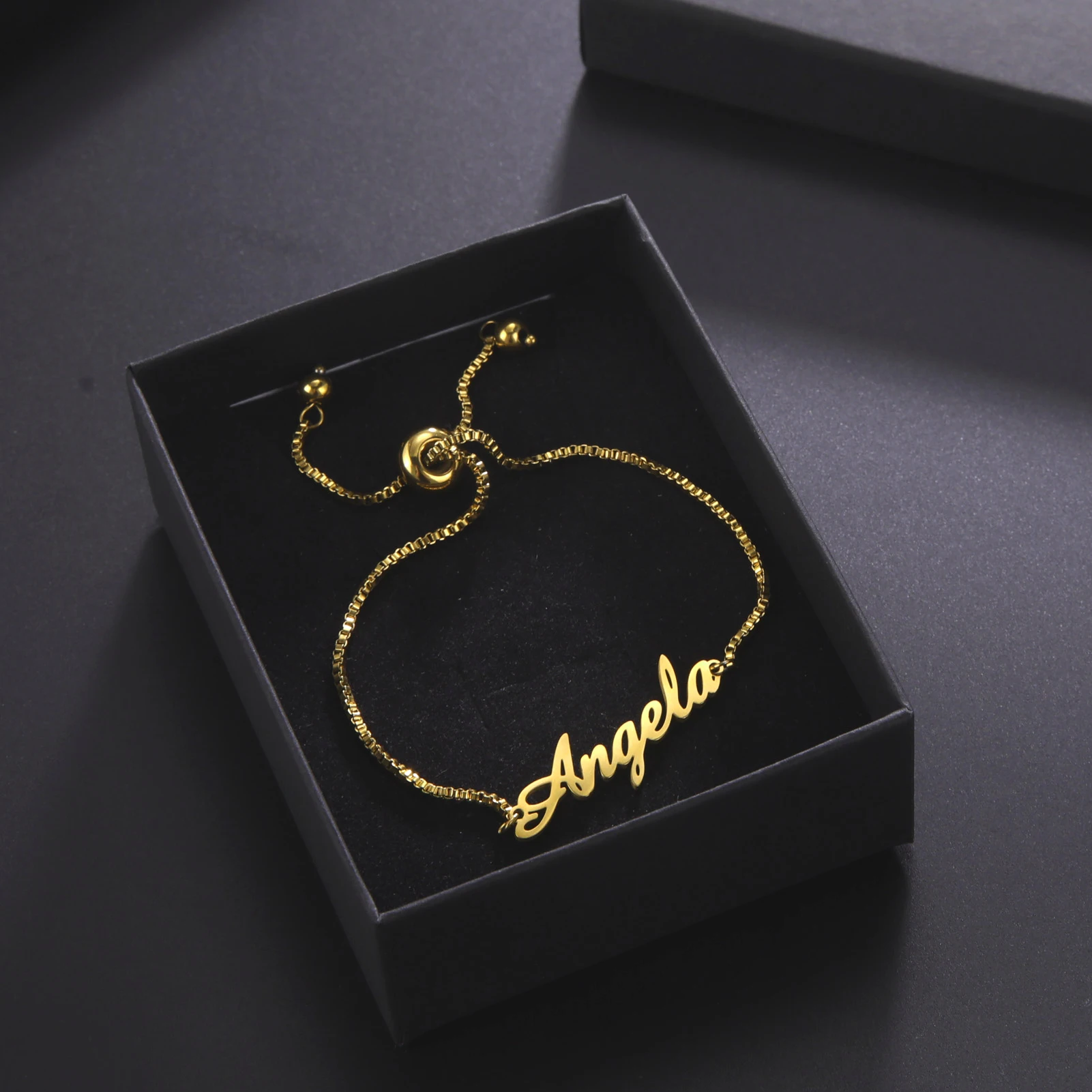 Lemegeton Custom Name Bracelet for Women Men Personalized Bracelet with Name Stainless Steel Customized Jewelry Family Gifts