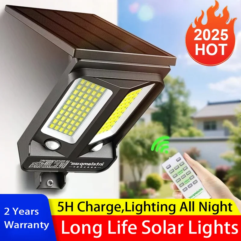 

1200LM Super Powerful LED Solar Light Outdoor IP65 Motion Sensor Super Bright Outdoor Solar Wall Lamp Garden Street Spotlight