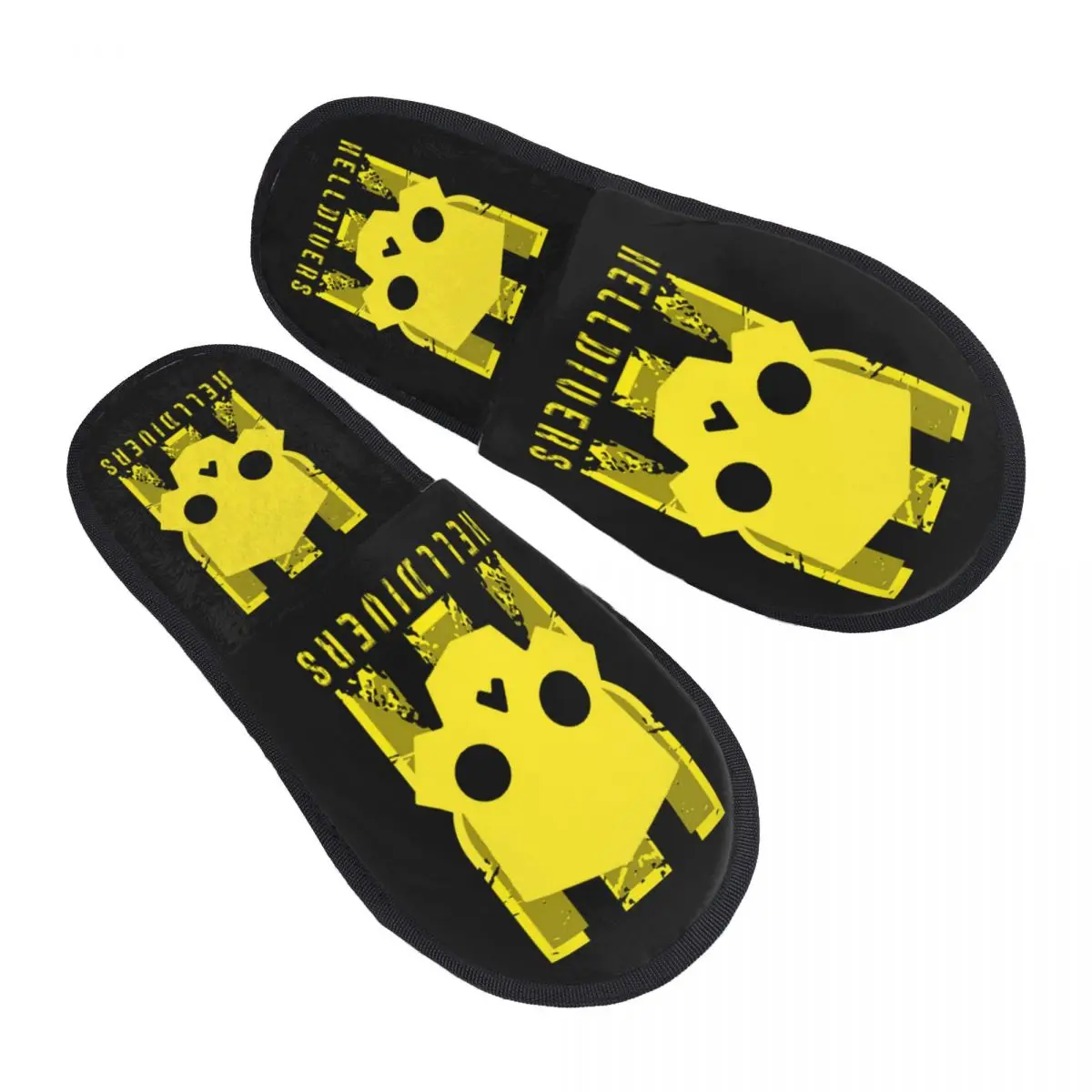 Custom Skull H-Helldivers Logo Soft Memory Foam House Slippers Women Cozy Warm Anti-Skid Slipper