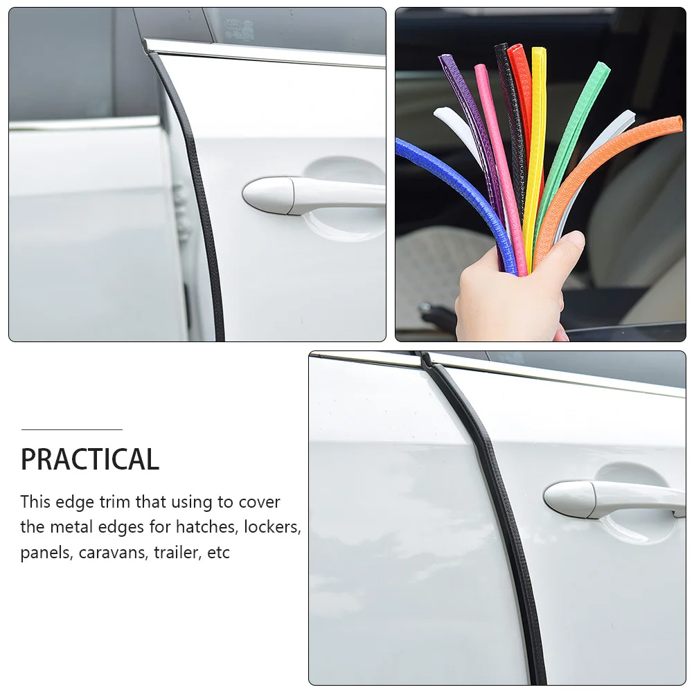 

Car Door Edge Protective Strip Rubber Trim for Panels Trailers Waterproof Shock Absorbing Auto Accessories