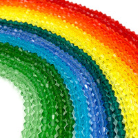 3 4 6mm Bicone Austria Crystal Beads for Jewelry Making Spacer Faceted Glass Beads Bracelet Necklace DIY