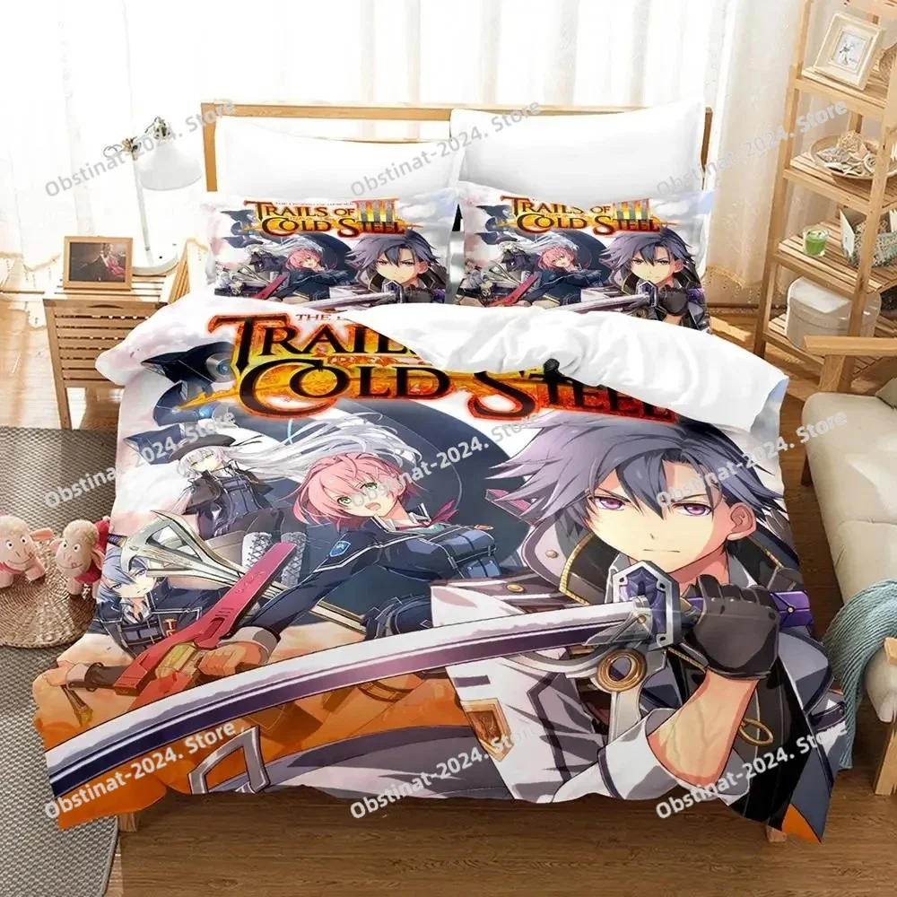 

Anime Legend Of Heroes Bedding Set Duvet Cover Bed Set Quilt Cover Pillowcase Comforter King Queen Size Boys Adult Bedding Set