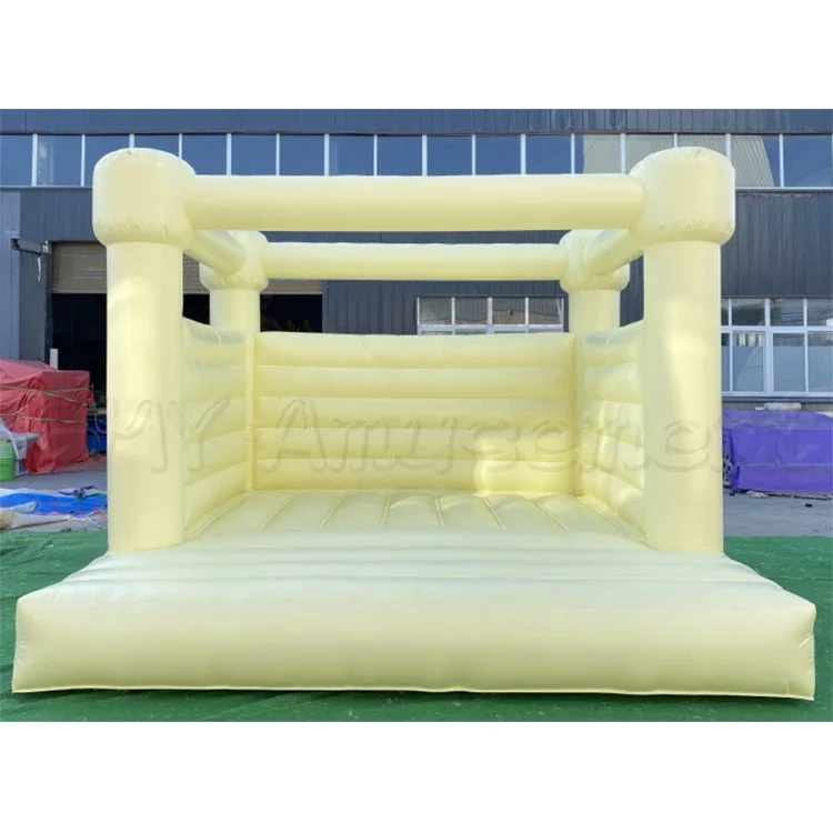 Commercial Grade Light Pastel Color Wedding Bounce House Inflatable Jumping White Bouncy Castle