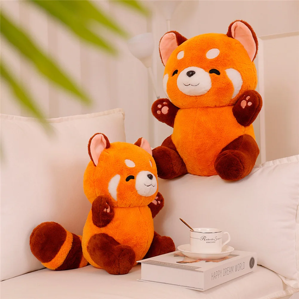 Cute Red Panda Plush Toys Soft Stuffed Raccoon Plush Toy Cartoon Animal Plushies For Wedding Birthday Gift Decoration