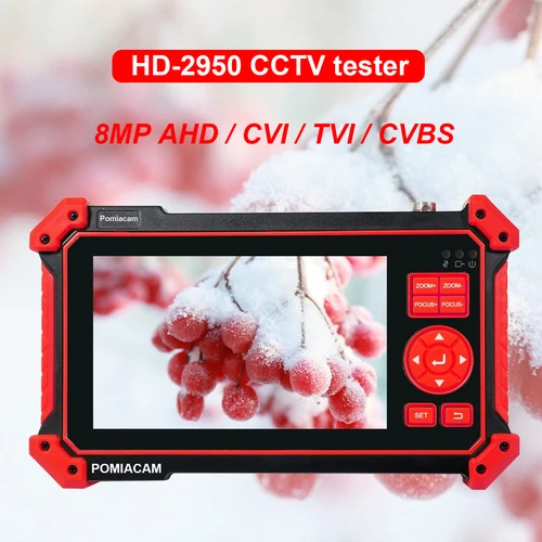Probador CCTV portátil HD-2950, Mini Monitor de 8MP AHD/CVI/TVI, probador de cámaras, entrada HDMI y VGA, Cable de vídeo, probador de cámara de seguridad