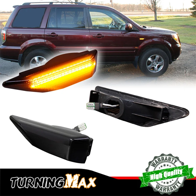 

Автомобильный светодиодный передний бампер, боковые габаритные указатели поворота для Honda Pilot 2006 2007 2008, парковочные/дарочные фонари, расклешенные фонари на крыльях, 12 В