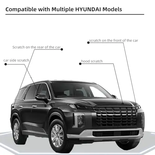 Steel Graphite(P7V) Car Paint Touch Up Pen Compatible with Hyundai,Automotive Scratch Remover for Nicks&Chips Repair