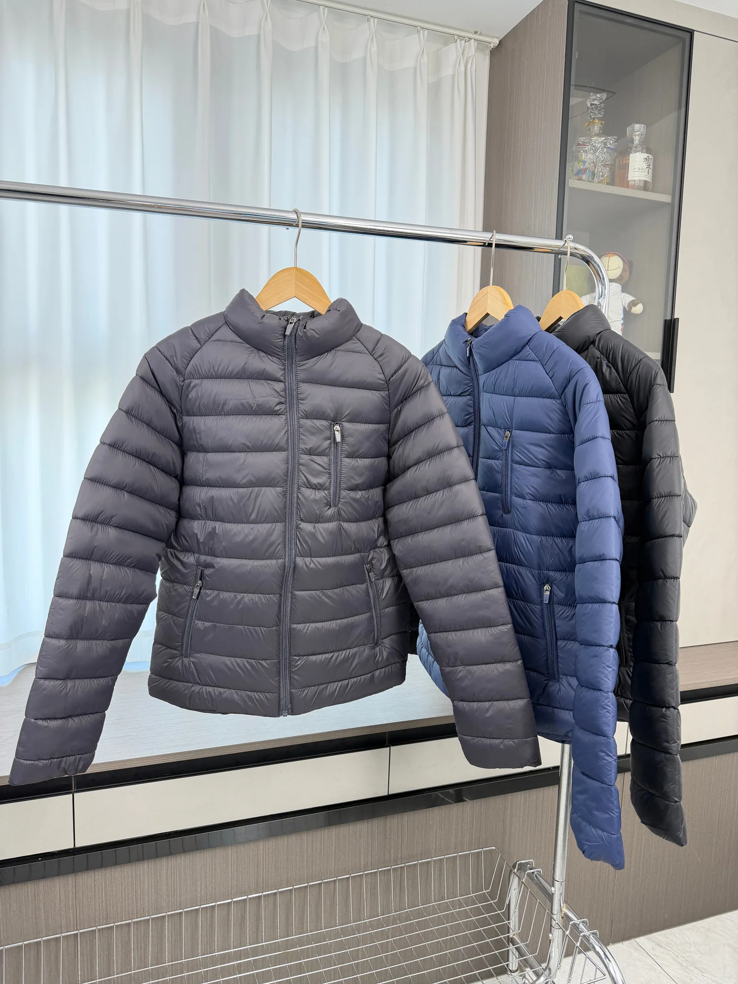 

Водонепроницаемая ткань, мужская повседневная куртка из чистого хлопка, однотонная, теплая, с воротником-стойкой, длинными рукавами, свободного кроя, молодежная, базовая модель