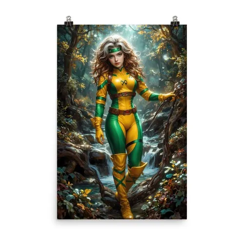 Rogue MCU Wall Art Poster Print High Quality X-Men Decor Multi Size --Tin Sign