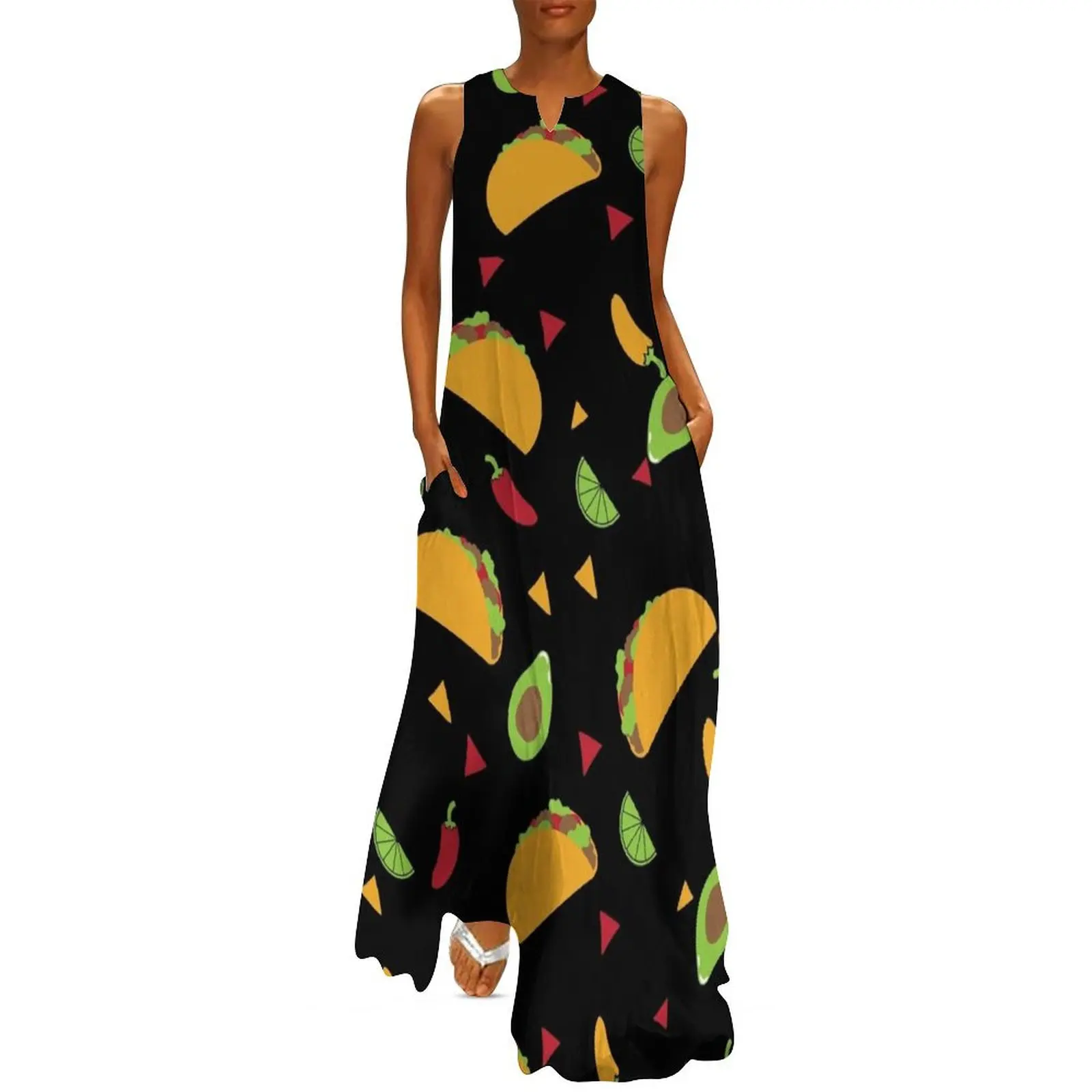 

It’s Taco Tuesday Everyday! Long Dress long sleeve dress beach dress