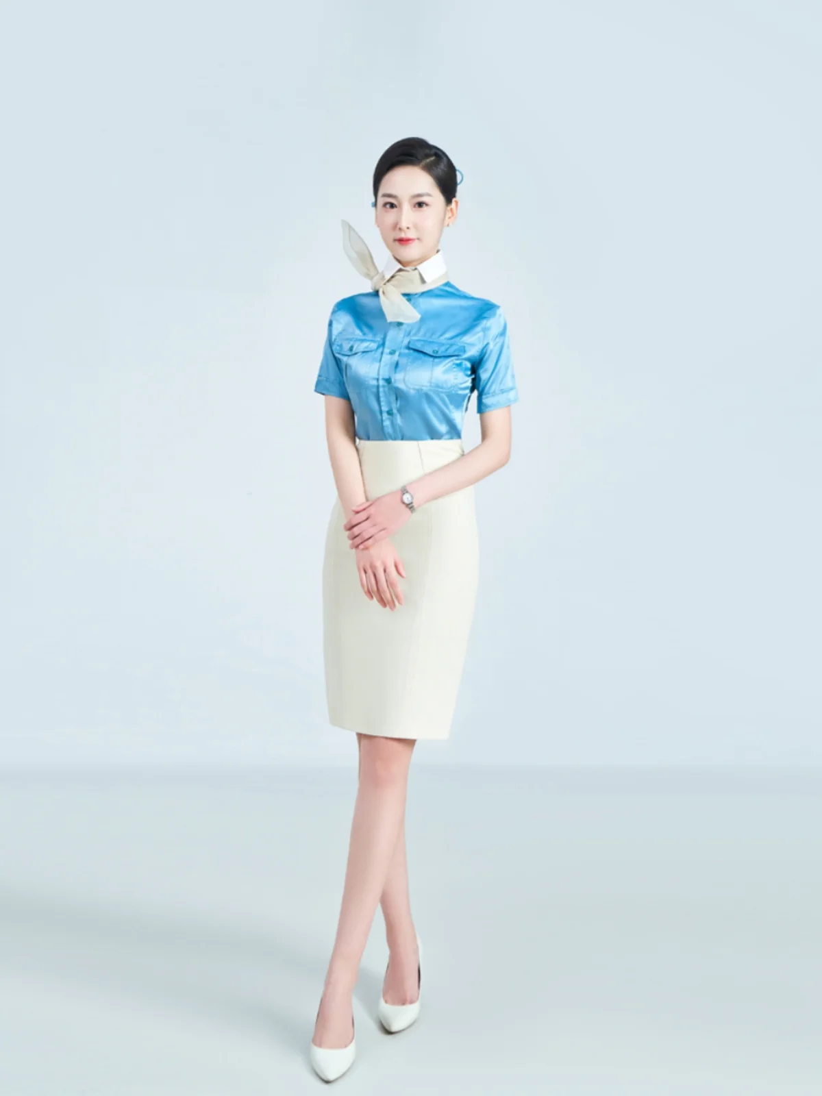 orme de Azata de Korean Air, Estilo E de Diosa, Ropa de Trabajo de Alta Gama, Ropa Profesional OL, Traje de Nego...