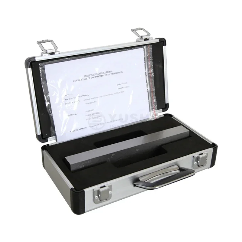 In stockStandard 1018 Steel Mini Phased Array Calibration Standard NDT Test Block