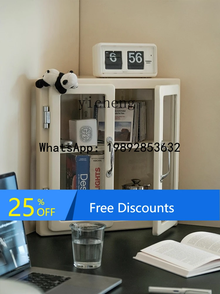 

Vintage Triangle Cabinet for Home Bedroom Corner Storage Desktop Glass Display Cabinet