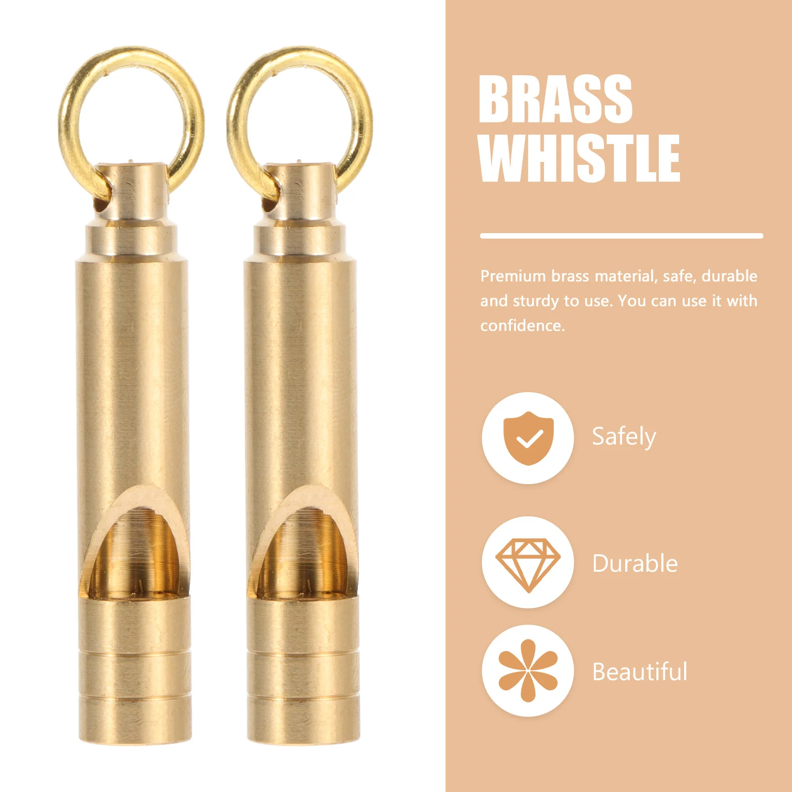 High Decibel Whistle Vintage Brass Outdoor Searching Tool Portable Barbell Pad for Hip Thrust