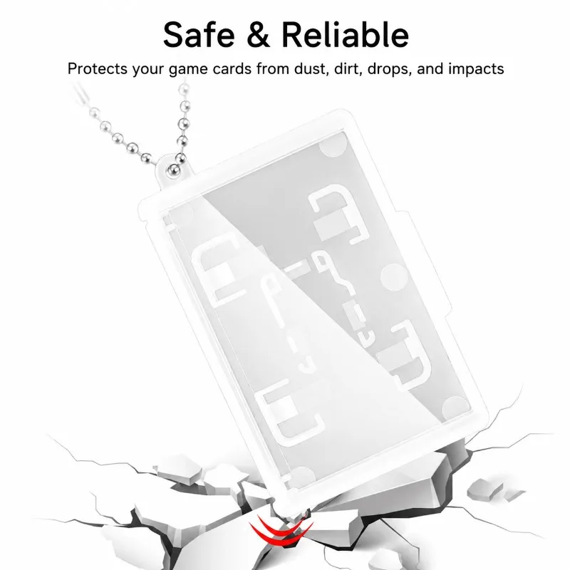Mini Keychain‑attached Game‑cartridge Protective Caddy for OLED Game Media TF Memory Chip Compact Pocket‑sized Anti‑scratch