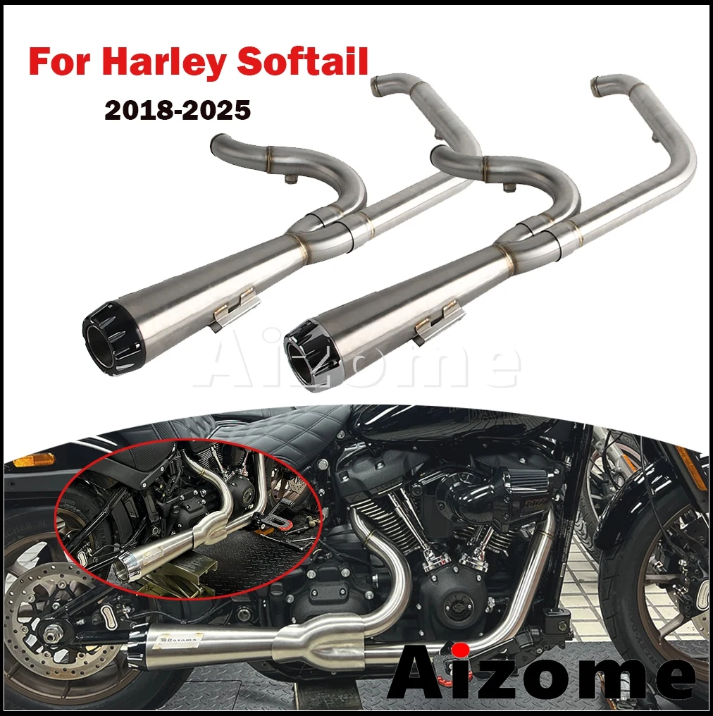 

Мотоциклетная трубка глушителя с большим отверстием 2 в 1 для Harley Softail Low Rider ST FXLRST 117 2022 2023 2024 2025