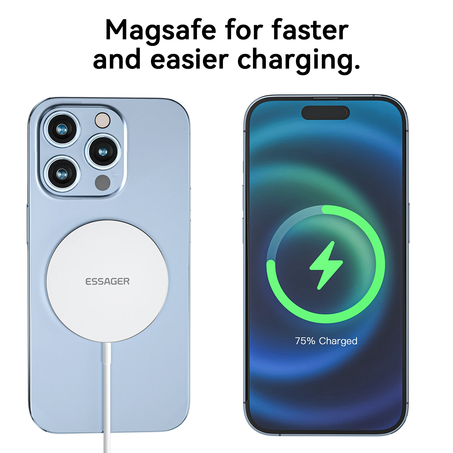 Essager – chargeur QI sans fil à Induction magnétique 3 en 1, support de charge rapide pour téléphone Iphone14 Airpods Pro Apple watch Ios Macsafe