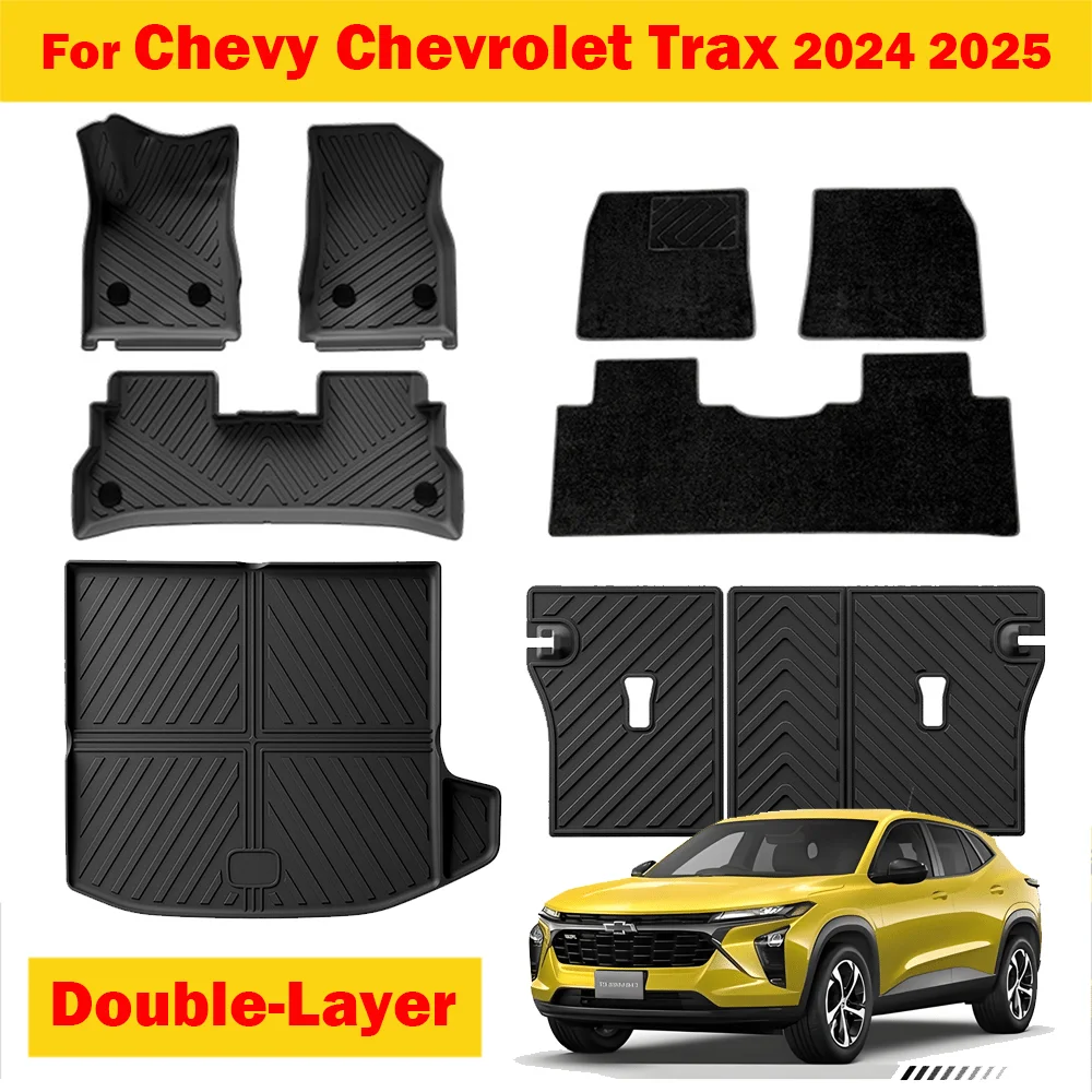 

Для Chevy Chevrolet Trax 2024 2025 автомобильные коврики грузовой подкладки багажник/коврик на спинку TPE 3D левый руль