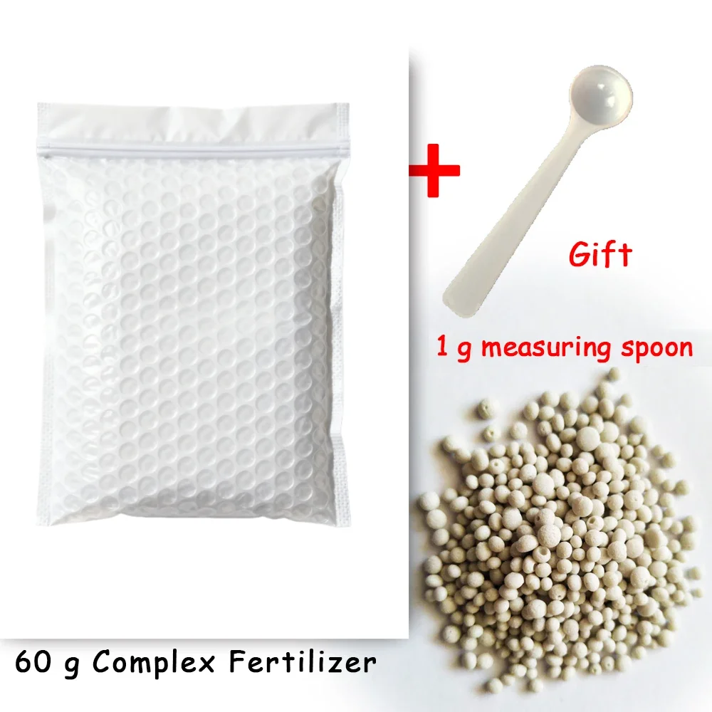 Quick-acting Compound Fertilizer Complex, NPK Nitrogen-Phosphate-Potni Mini Package, Plant Food Purpose Safe for Garden, 60 g