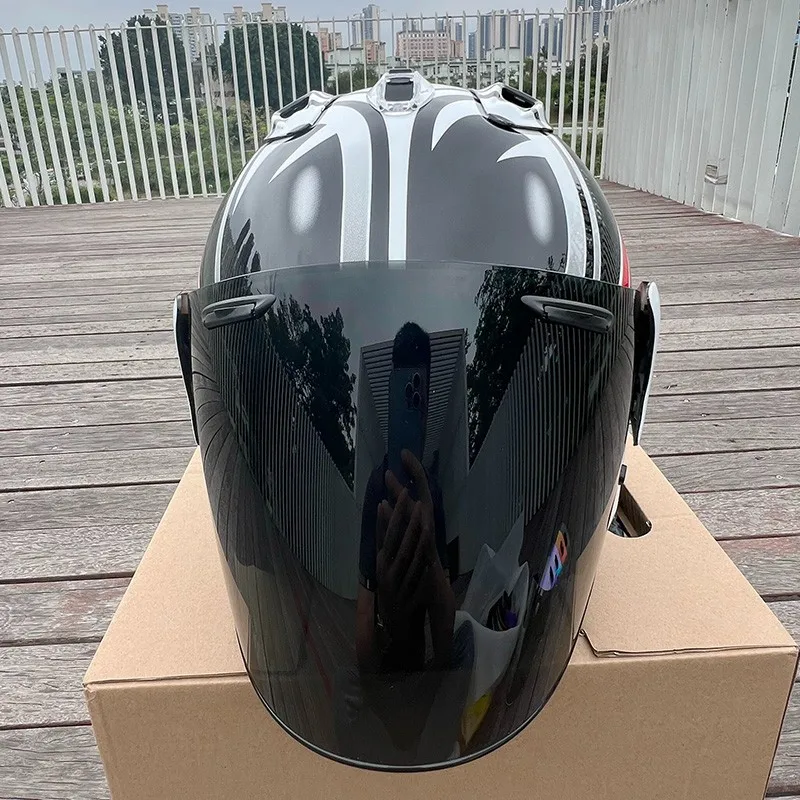 

VZ-RAM High Quality ABS Classic 3/4 Open Face Helmet, For Vintage Motorcycle and Cruise Motorcycle Protection Helmets,Pentagram