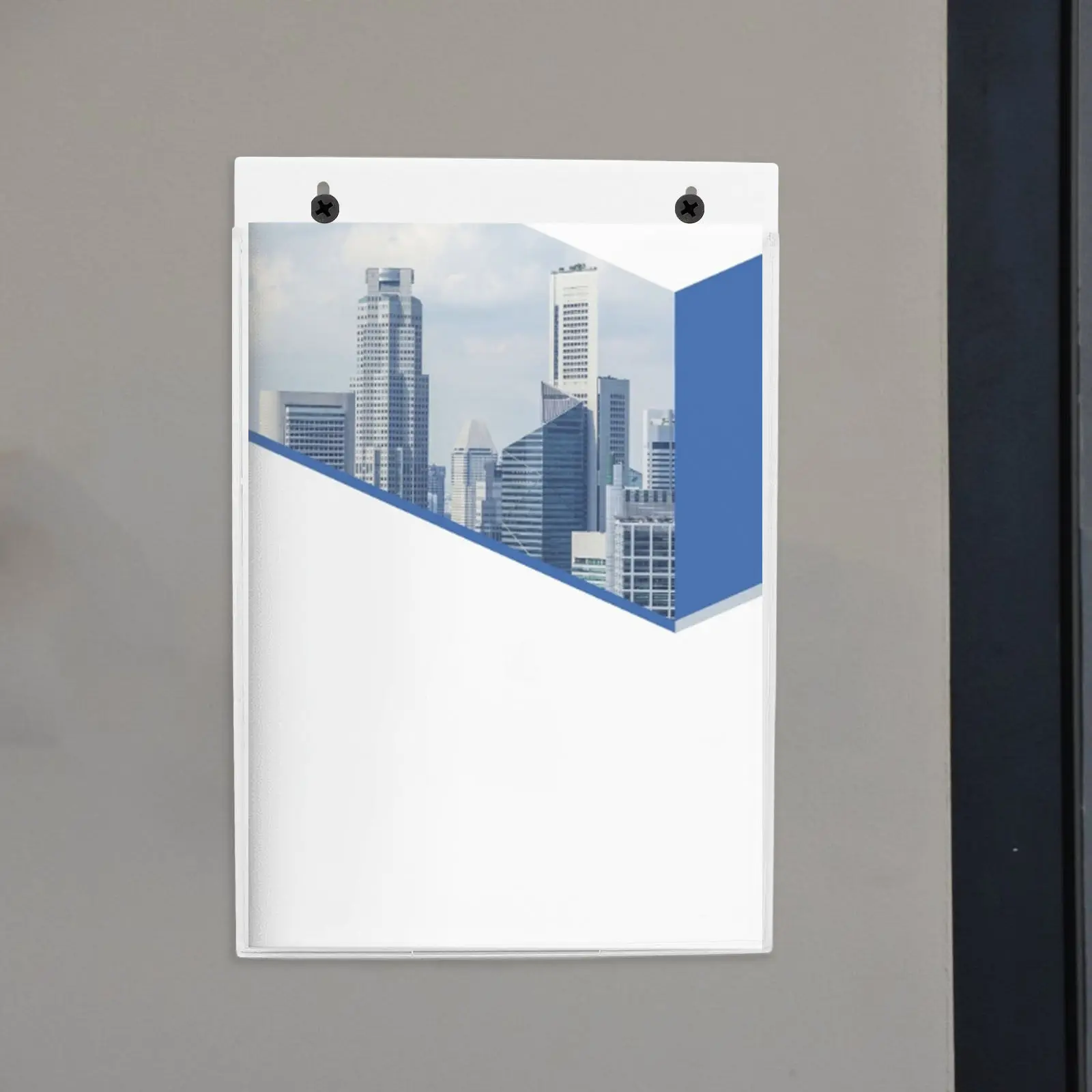 Acrylic Brochure Holder Transparent Vertical Literature Display Stand for Office Lobby Reception Desk Brochure Display Stand