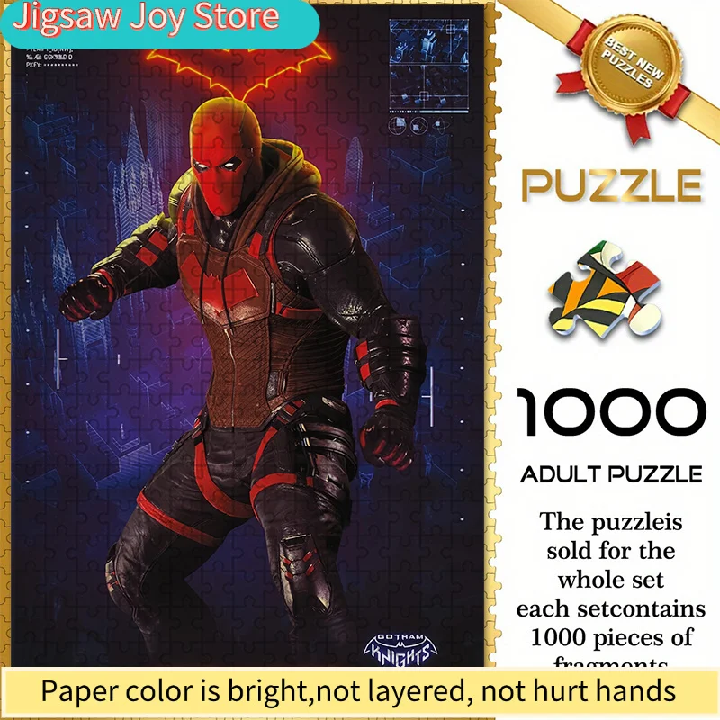 

Бесшовный пазл Warner Bros. Z11.7-8, дизайн персонажа Red Hood из «Рыцарей Готэма», прочный утолщенный пазл для самостоятельной сборки, для взрослых B