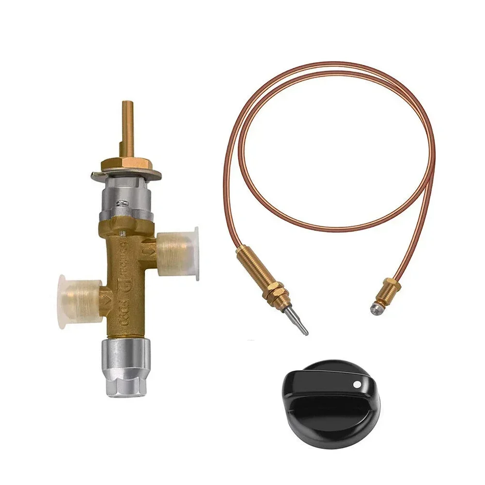 1 conjunto de componentes de válvula, substituição de aquecedor de gás para pátio, sensor termopar e interruptor de descarga, válvula de controle principal para churrasco e fornos