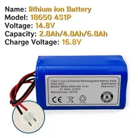 14.4V 2800mAh Lithium Battery Robot Vacuum Cleaner ILife INR18650 M26-4S1P Full Capacity  for ILIFE A4 A4s V7 A6 V7s Plus