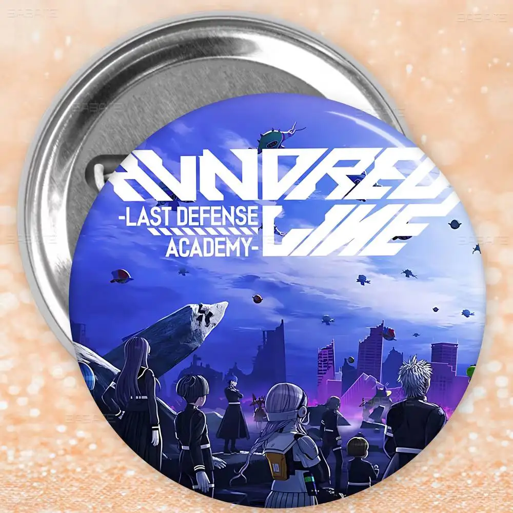 لعبة شعبية أكاديمية المائة الخط الأخير للدفاع 32/44/58 مللي متر دبوس مصنوع يدويًا دبابيس دائرية مضحكة لحقيبة الظهر Cothes #3